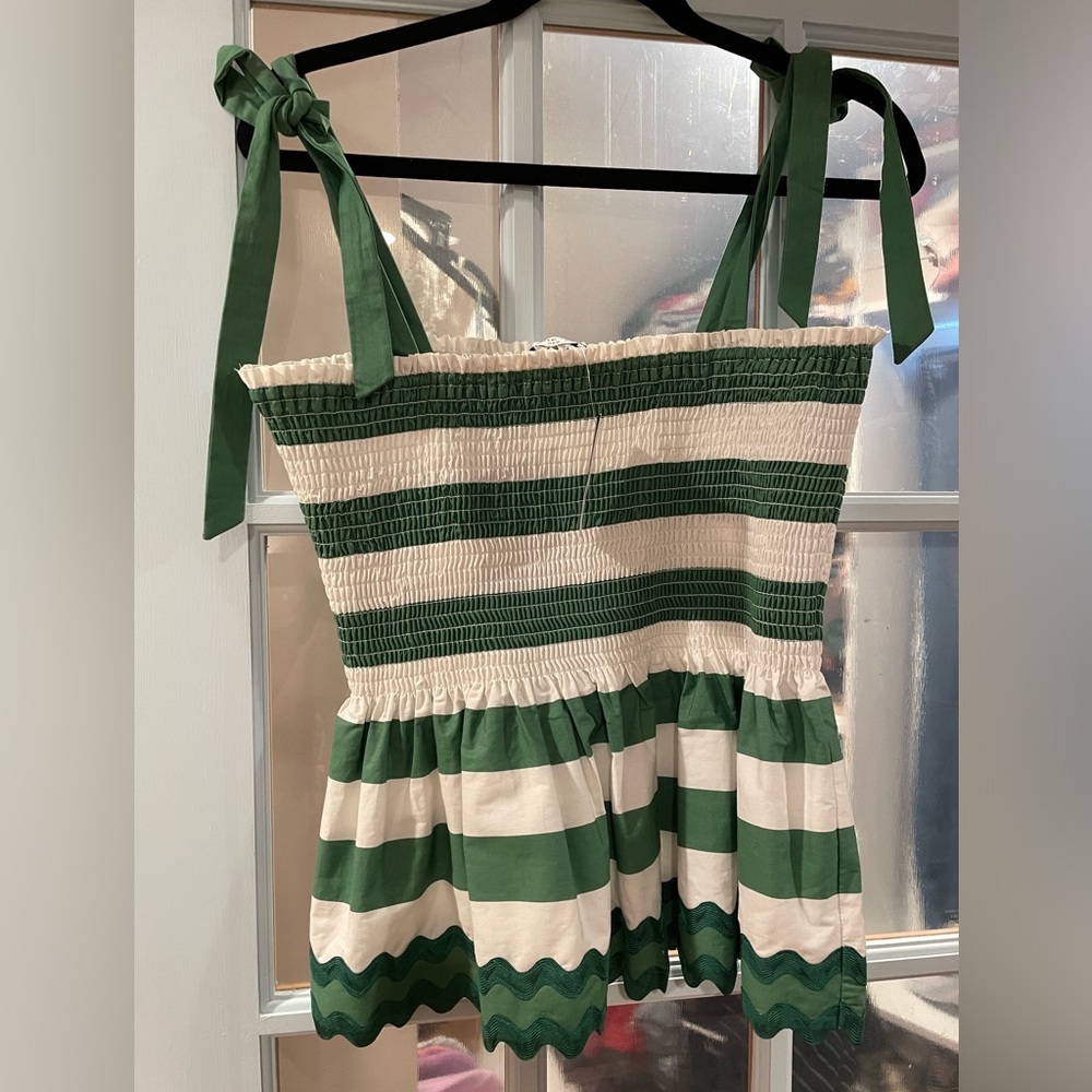 Kate Spade Peplum Stripe Ric Rac Top NWT